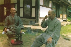 Korean Monks having Tea