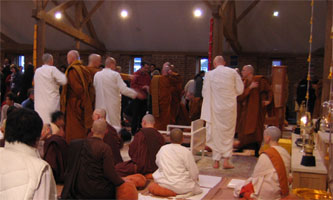 Amaravati Buddhist Monastery. The Kathina ceremony 14th November 2010