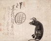 Hakuin Ekaku, 1685-1768, Ox and Window. Ink on paper, 17.3 x 23.4 in. Ginshu Collection. Photo: Maggie Nimkin.