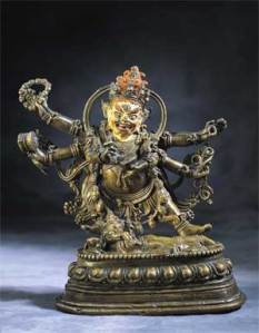 Mahakala, 15th century, Tibet, Bronze with pigment. © Norton Simon Art Foundation