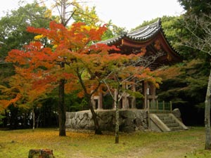 Daigo-ji in Autumn. Bird sings again / bell tolls again... / autumn mountain (鳥鳴て又鐘がなる秋の山) - Kobayashi Issa (小林一茶), written 1805. @KyotoDailyPhoto