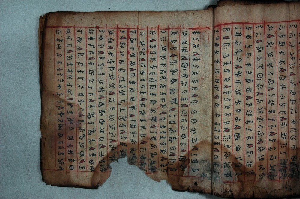 Sutra on expelling evils and begging fortunes. Acclaimed 1745. Language: Yuanyang dialect, Yi language. BL #endangeredarchives