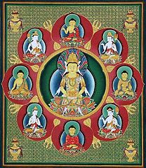 Japanese mandala of the Five Dhyani Buddhas