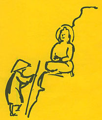 Cover of the June 1989 Buddhism Now. Art © Marcelle Hanselaar