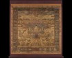 Taima mandala, approx. 1300–1400. Japan. Hanging scroll; ink, colors and gold on silk. The Avery Brundage Collection, B61D11+.