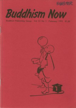 Cover of the February 1992 Buddhism Now. Art © Marcelle Hanselaar