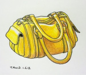 Yellow Bag. Art © @TessaMacDermot Yellow Bag. Art © @TessaMacDermot