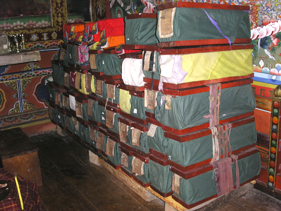 Digitising manuscripts at Gangtey Monastery in Bhutan, British Library endangeredarchives project. @bl_eap
