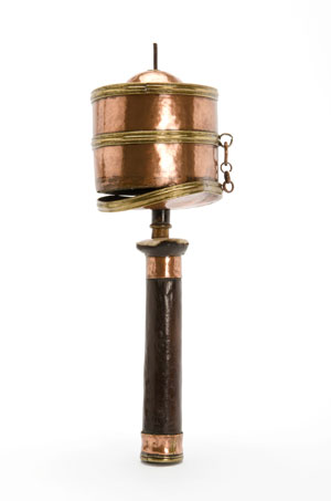 Handheld Prayer wheel with copper barrel