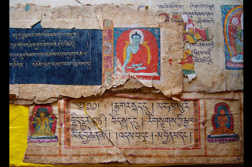 Fragments of rare twelfth-century illuminated Tibetan texts from Keu Lhakang Temple