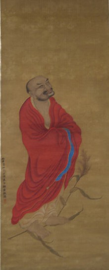 Old Bodhidharma Crossing River on Reed