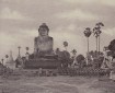 This colossal figure of Gautama represents the most popular Burmese form of the historical Buddha