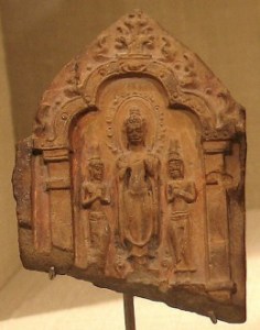 Standing Buddha and Two Bodhisattvas, Thailand (Mon-Dvaravati period), 7th–9th century. © Metropolitan Museum of Art