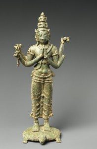 Brahma Standing on a Turtle Surrounded by the Four Lokapalas, Guardians of the Cardinal Directions. Sri Lanka, 9th century. © The Metropolitan Museum of Art