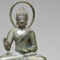 Seated Transcendent Buddha Vairochana in Vitarka Mudra representing the discussion and transmission of the teachings by the Buddha. Central Javanese period, late 9th century © Metropolitan Museum of Art.