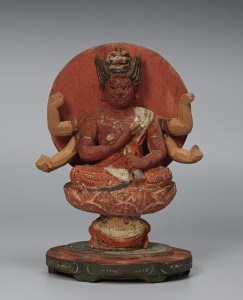 Aizen Myōō (Wisdom King of Passion), Japanese, Kamakura period, 13th century. Wood with polychromy. Harvard Art Museums/Arthur M. Sackler Museum © President and Fellows of Harvard College