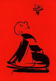 Monk and friend Artwork by Marcelle Hanselaar