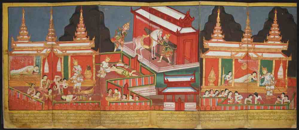 A 19th-century Burmese illustrated manuscript. © The British Library Board