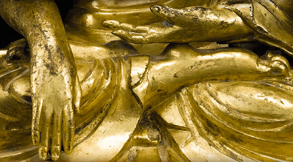 Earth touching posture (Bhumisparsha mudra)