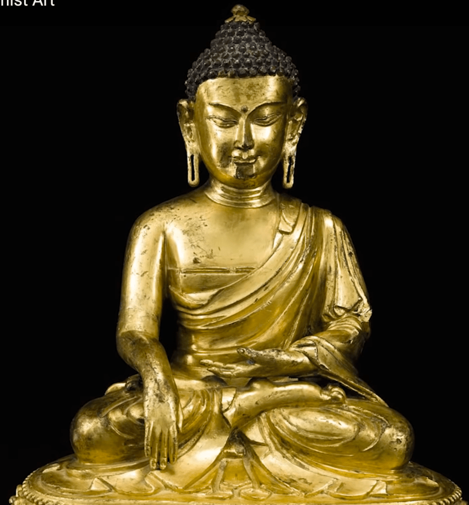 Earth touching posture (Bhumisparsha mudra)