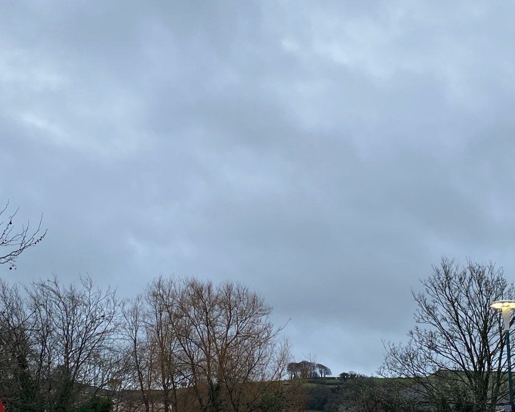 Sharpham Hill from Totnes.