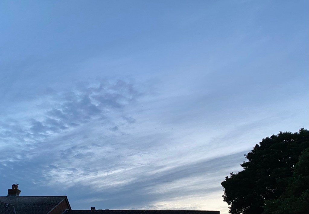Evening sky over Totnes.