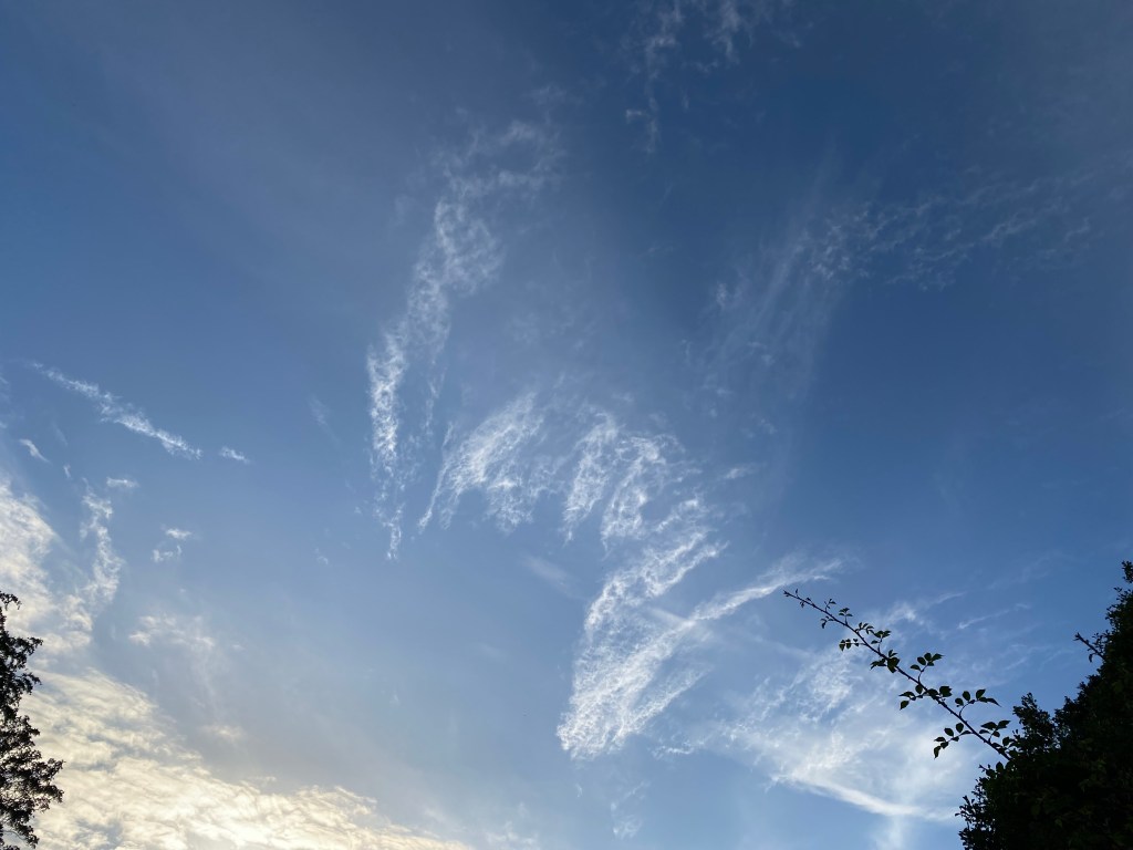 Clouds over Totnes.