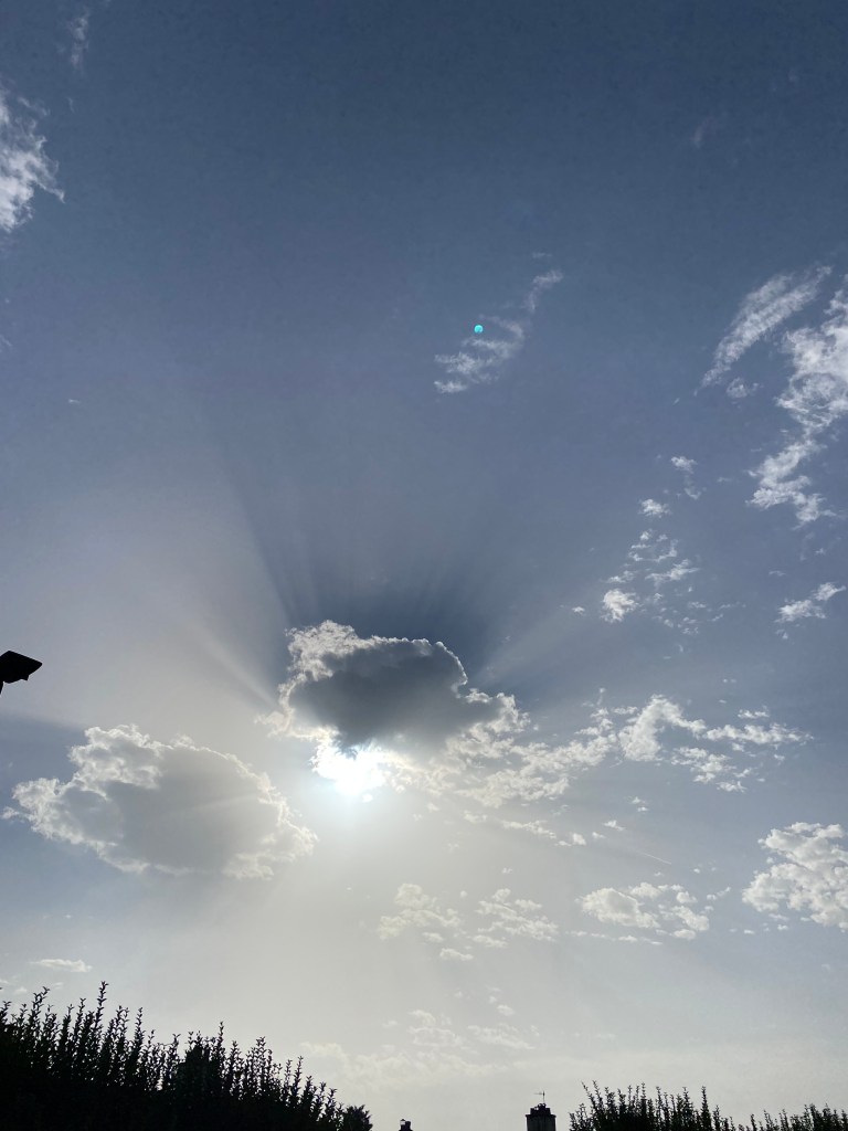 Sun through the clouds.