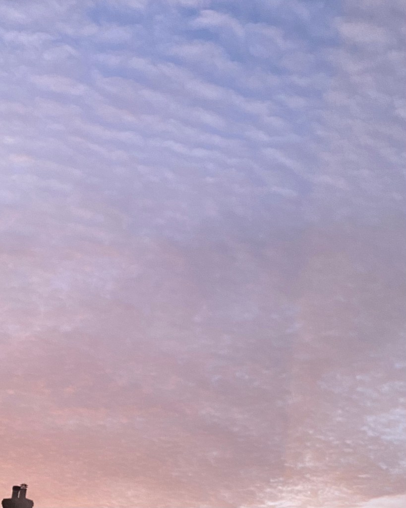 Evening sky over Totnes.