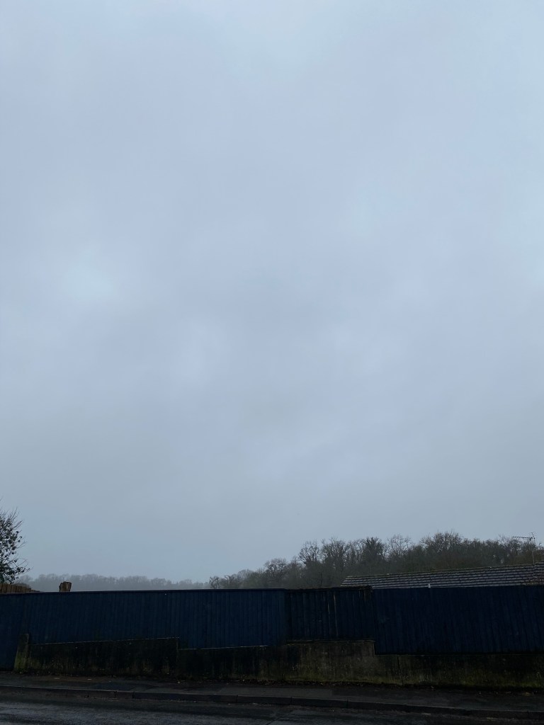 Big grey sky over Totnes.