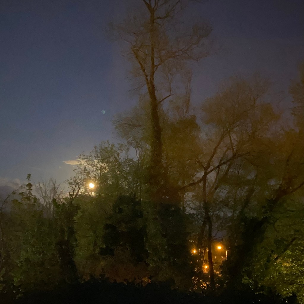 New moon over Totnes.