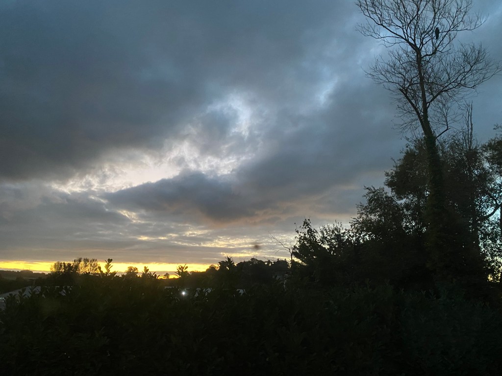 Sunrise over Totnes.