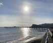 Sun over the sea in Teignmouth.