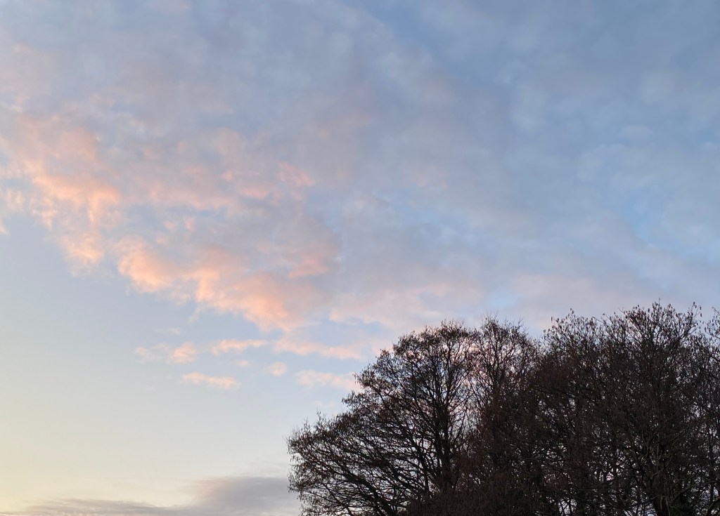 Evening sky over Totnes.
