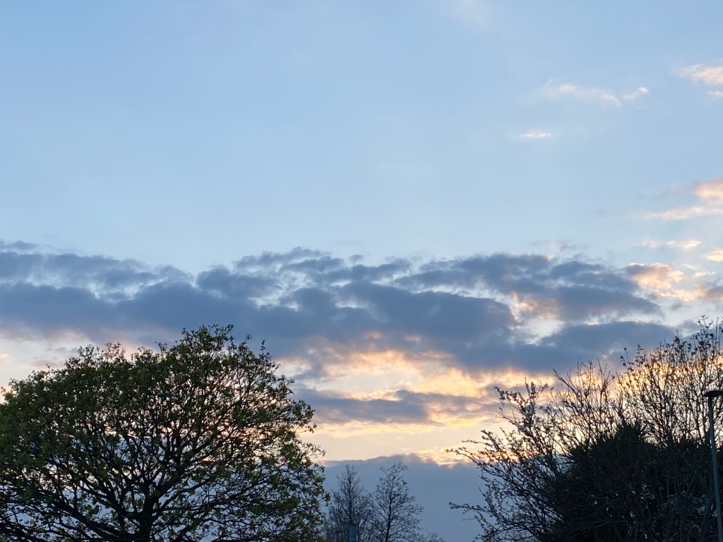 Big multicoloured sky.