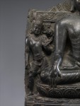 Seated Buddha with Attending Bodhisattvas, late 10th11th century India (Bihar, Nalanda), Pala period Black stone; H. 26 1/4 in. (66.7 cm) The Metropolitan Museum of Art, New York, Rogers Fund, 1920 (20.58.16) http://www.metmuseum.org/Collections/search-the-collections/38122