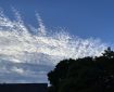 Evening sky with magnificent clouds over Totnes.