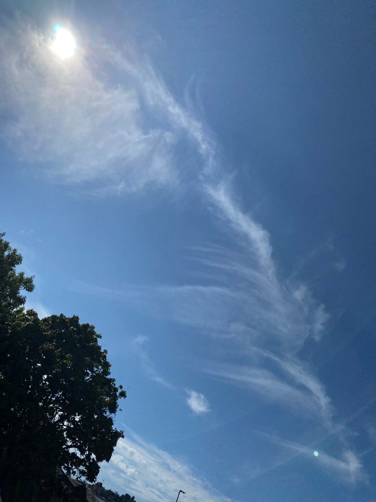 Clouds putting on a show.