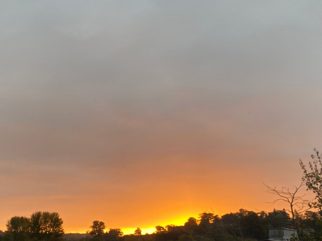 Sunrise over Totnes.