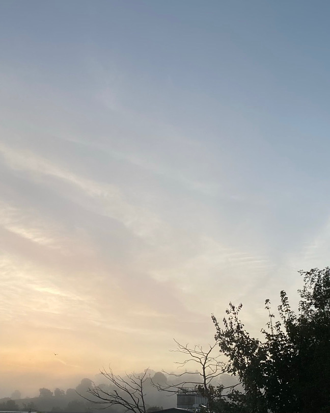 Mystery morning over Totnes.