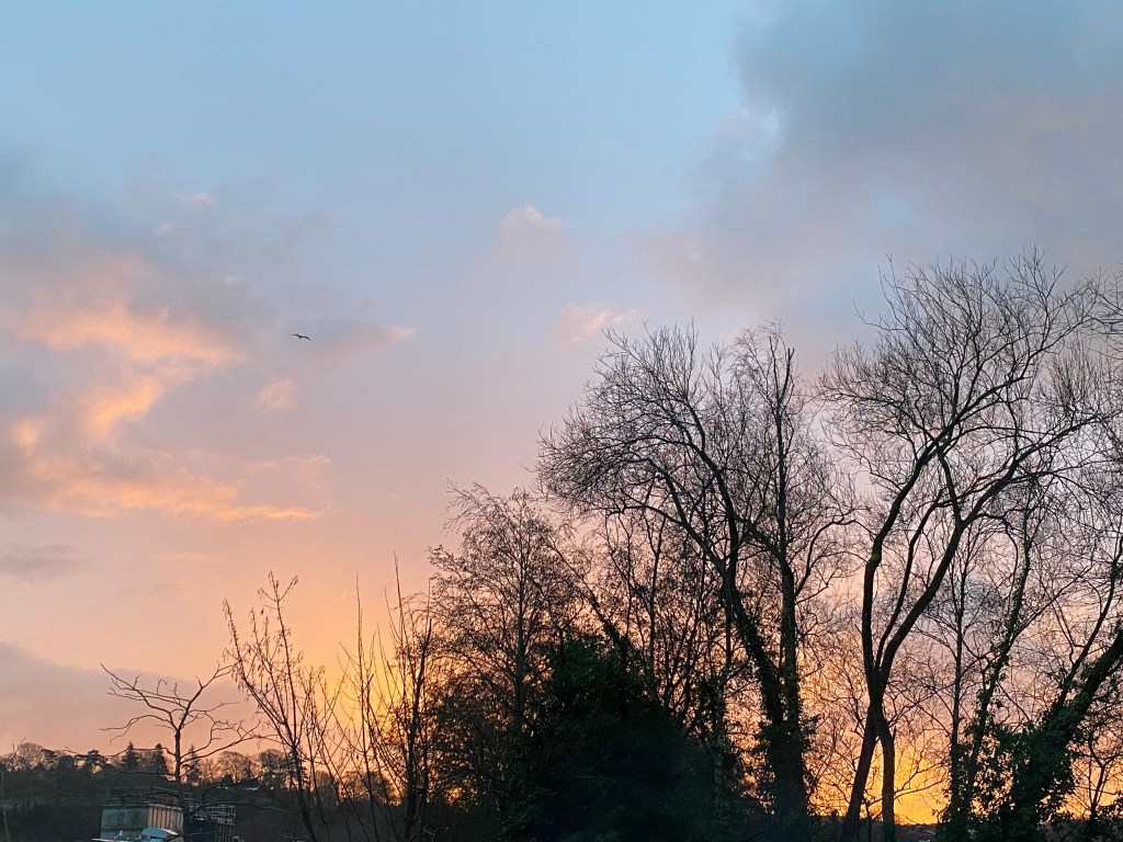 Morning sky over Totnes.
