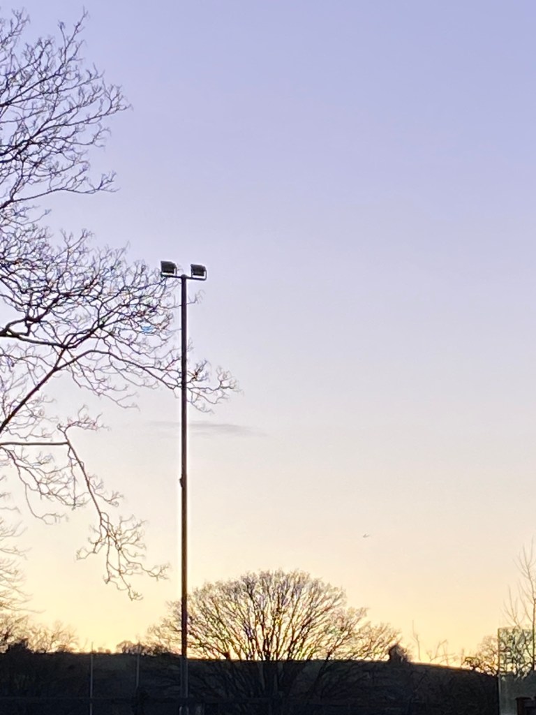 Lights for the Devon Air Ambulance helicopter to land at night.