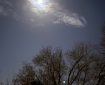 Moon in the clouds.