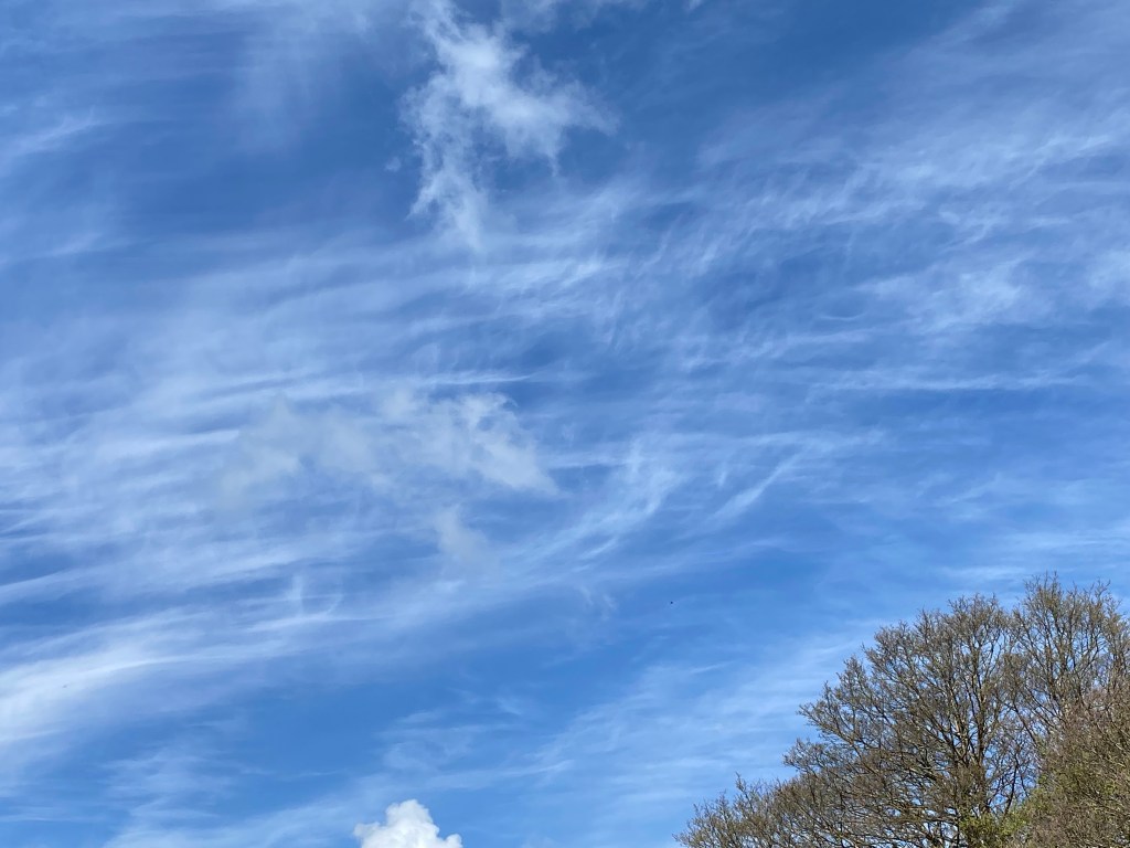 The sky over Totnes putting on a show.