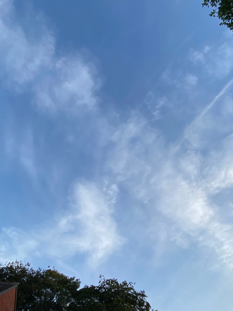 Clouds crossing over Totnes.