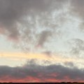 Red sunset over Totnes. Morning Meditation: Don't hate the arising of thoughts or stop the thoughts that arise. Just realise that our original mind is beyond thought. Bankei
